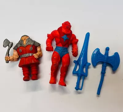 Vintage MOTU Masters Of The Universe 1980s Erasers Set & DAMAGED Weapons BIN 9 • $14.95