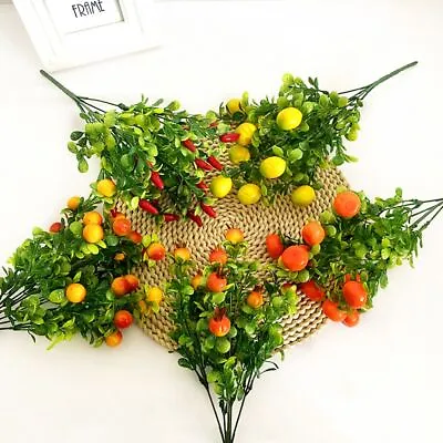 £4.06 • Buy Bouquet Artificial Fruit Fruit Branch Plastic Grass Artificial Plants