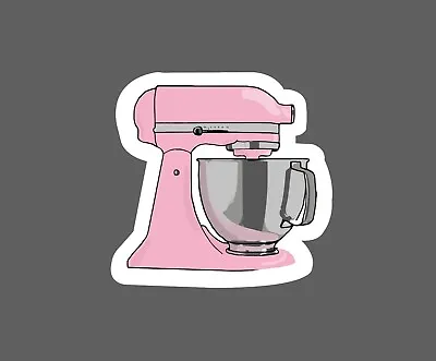 Mixer Sticker Baking Pink Cake Waterproof - Buy Any 4 For $1.75 Each Storewide! • $2.95