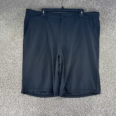 Hurley Phantom Chino Shorts Mens 38 Black 11” Inseam Stretch Logo Breathable • $9.44