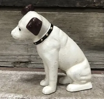 Cast Iron Nipper Dog With Glass Eyes 5.75” Tall Money Coin Bank • $75.73