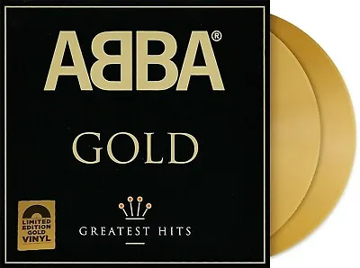 ABBA LP X 2 Abba Gold 180g GOLD VINYL HMV Limited 2019 Orig. NEW SEALED + Skr. • £29.95