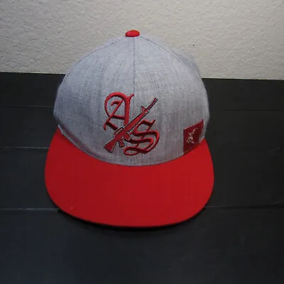 Metal Mulisha Hat Cap Mens Snapback Gray Red Wool Blend • $19.48