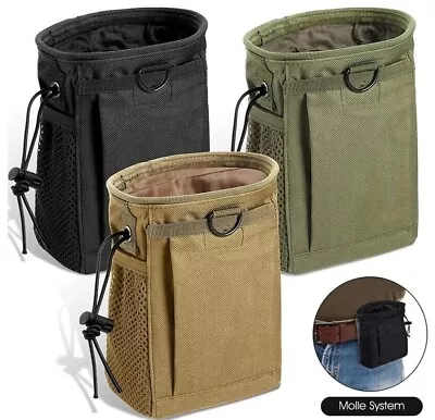 Tactical Molle Dump Pouch Drawstring Magazine Dump Bag Utility Belt Ammo Pouch • $8.91