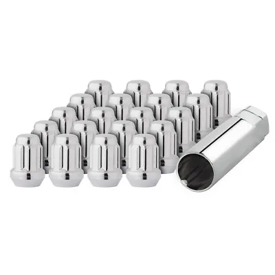 20 Chrome 14x1.5 Closed End Duplex Spline Tuner Lug Nuts For Aftermarket Wheels • $38