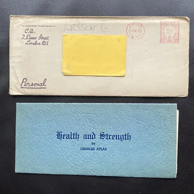 VINTAGE HEALTH And STRENGTH By CHARLES ATLAS : LESSON 6 With Orginal Envelope • £10