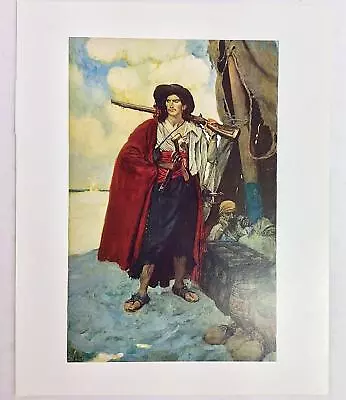 Vintage Howard Pyle Book Print Paintings 1975 The Pirate Was Picturesque Fellow • $10.99