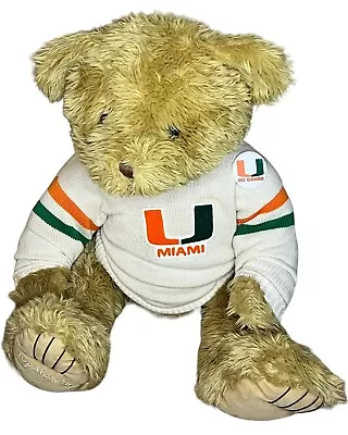 30” Oversized Miami Hurricanes Stuffed Plush Large Teddy Bear W/ Sweater & Pin • $34.99