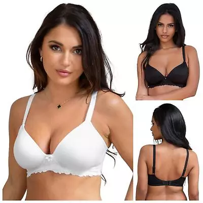 Pour Moi St Tropez Non Wired T-Shirt Bra Padded Wireless Ladies Lingerie 7701 • £22.10
