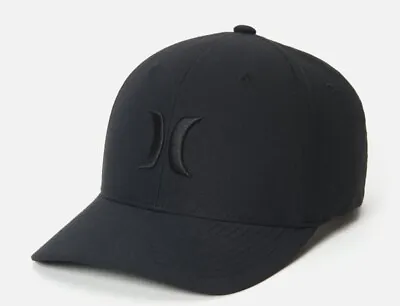 HURLEY H2O-DRI One And Only Men’s Flex Fit Hat • Black • Size S/M 892025 NEW • $23.95