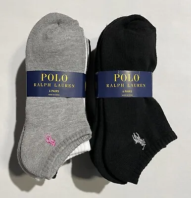 $16.90 • Buy Polo Ralph Lauren Women`s No Show 6-Pairs Classic Sport Socks Shoe Size 4-10.5