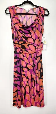 Women's ~Maggie L.~ Colorful Vibrant Fit & Flare Slinky Dress Size 8 NWT • $19.99