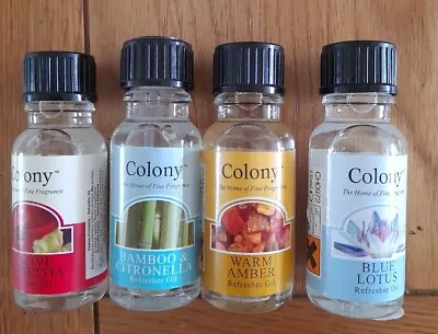 4 X COLONY REFRESHER OILS Mixed Fragrances 15ML BOTTLES • £4.99