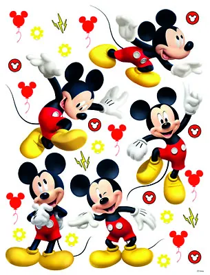 65 X 85cm Mickey Mouse Wall Stickers Set Kids Bedroom King Size Wall Murals • $50.92