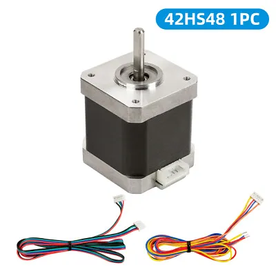 Nema 17 Stepper Motor 4 Cables 48mm W/60cm Cable DIY CNC 3D Printer CNC Reprap • £15.59