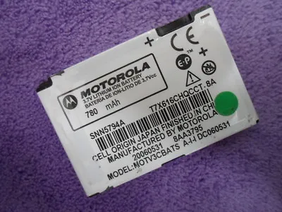 OEM MOTOROLA BR56 / SNN5794A BATTERY For RAZR V3 V3A V3C V3i V3m U6 3.7V 780mAh • $11.87