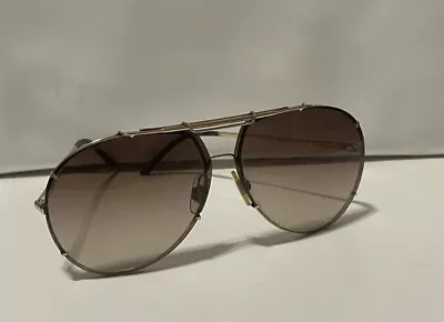 Vintage DOLCE & GABBANA Gold Aviator Polarized Sunglasses 63-18 135 3N Pokerface • $99.99