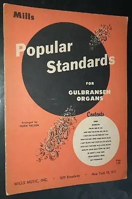 $23.91 • Buy Popular Standards For Gulbransen Organs By Norm Nelson 1960 Edition