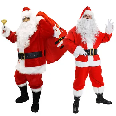 £39.99 • Buy Adults Deluxe Santa Claus Costume Choice Father Christmas Xmas Fancy Dress