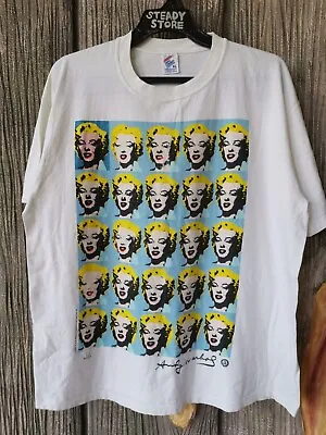 Vintage 1993 Andy Warhol Marilyn Monroe Popart Museum Foundation T Shirt Xl • $650