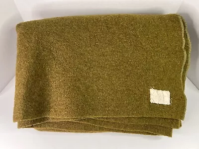 Vintage US Army Blanket - Korean War - Virgin Wool - Tag Dated 1952 - Military • $34.99