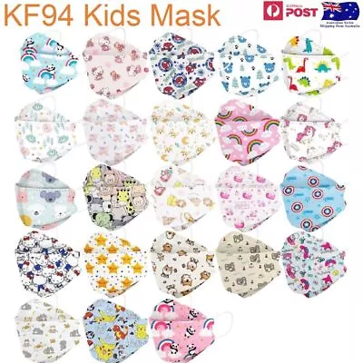 10-50Pcs KF94 Kids Face Masks Children's Protection 3D Disposable Mask 4 Layer • $7.69