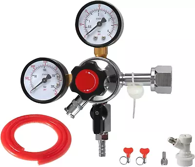 CO2 Regulator CGA320 Home Brewing Regulator Kit Beer Regulator Co2 Pressure Regu • $62.17