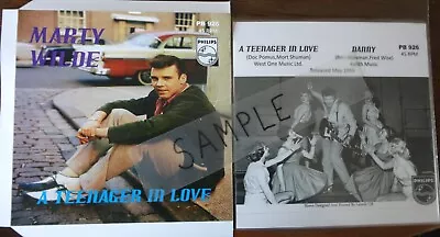 Marty Wilde:a Teenager In Love:record Sleeve • £5.50