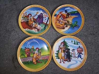 USED - Vintage McDonalds 1977 Ronald McDonald Four Seasons Plates Set Of 4 • $39.90