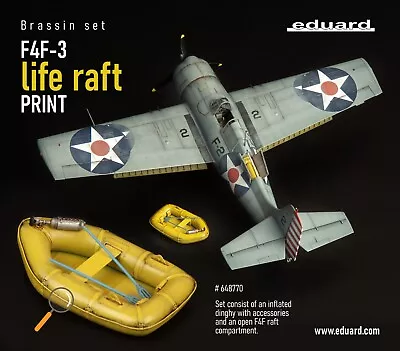 F4F-3 Life Raft PRINT  For F4F-3 Wildcat In 1/48 By Eduard • $10.05