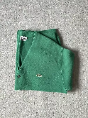 Lacoste (Izod) Green Cardigan Sweater Size Large L • £9.99