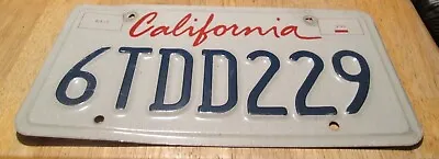 Vintage Us California License Plate 6t   Mordd229e Plates Listed. • $10