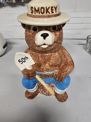 Smokey Bear 50th Anniversary Cookie Jar Jarrin- 1994 Treasure Craft #448 Winton • $467.25