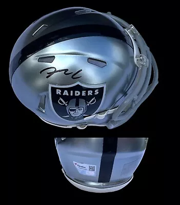 Max Crosby Autographed Las Vegas Raiders Mini Helmet Fanatics COA • $288.72