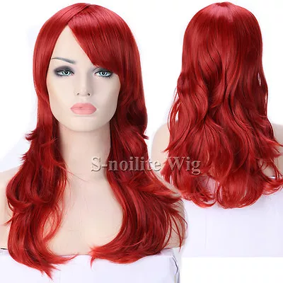 80cm Long Curly Cosplay Anime Party Full Wigs Hair Wavy Heat Resistant Hair Wig • $19.32