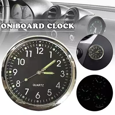 1x Luminous Mini Quartz Analog Watch Stick-On Clock For Car Dash Boat Motorcycle • $5.52