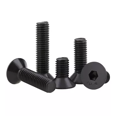 £3.89 • Buy M6 M8 M10 M12 Socket Countersunk Screws - 10.9 High Tensile Allen Bolts Black 