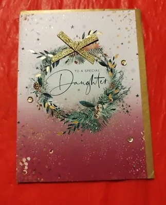 Daughter Christmas Card BNIP • £1.50