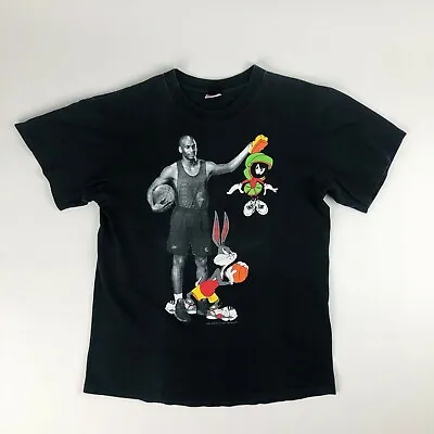 Michael Jordan Space Jam Marvin The Martian & Bugs Bunny Loony Toons T-Shirt • $23.99