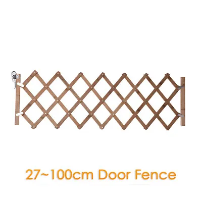 Baby Dog Pet Door Safety Fence Retractable 100cm Freestanding Stair Trellis Gate • £15.98