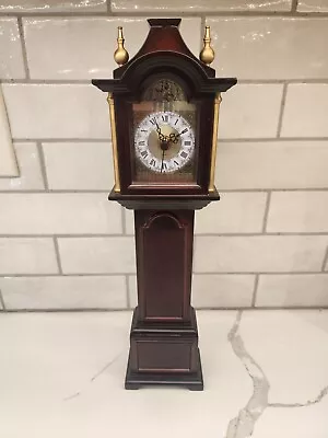 2001  15” Bombay Company Miniature Grandfather Clock Works READ DESCRIPTION • $28