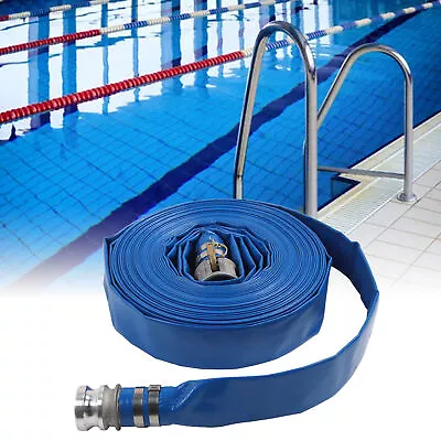 6 Bar PVC Lay Flat Discharge Hose For Swimming Pool Waste Backwash Drain Pump • $79.99