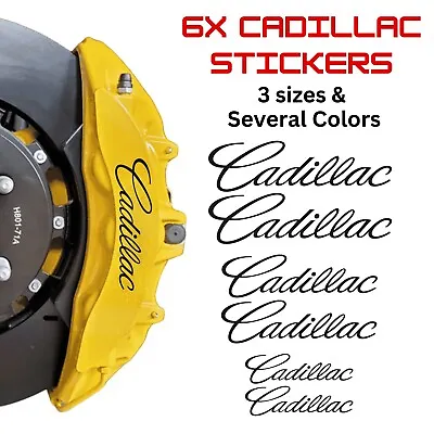 6x Cadillac Brake Caliper Decal Stickers / Car Caliper Stickers / Car Decals • $16