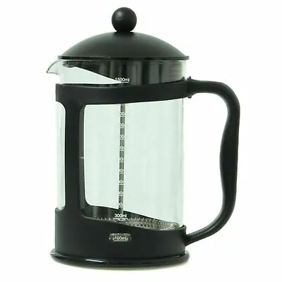 Stainless Steel Glass Cafetiere Ground Coffee Filter Maker Coffee Press Plunger  • £10.95