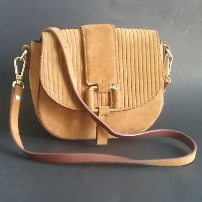 Zara Brown Suede Crossbody Bag With Removable Strap • $49.99