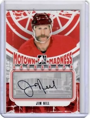 2012-13 ITG Motown Madness Jim Nill Auto Card Detroit Red Wings • $7.95