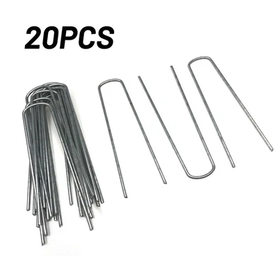 $20.30 • Buy 20Pcs Tent Pegs Gazebo Galvanised Camping Hooks Ground Tarpaulin Nail Heavy Duty