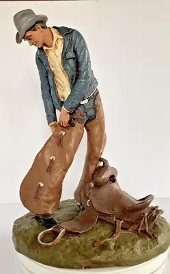 MICHAEL GARMAN Western Sculpture Taking The Rough Off RARE 2nd Version Signed • $230