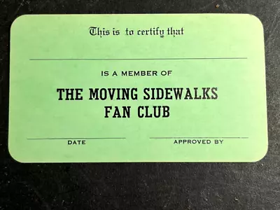 The Moving Sidewalks 1960's Fan Club Card Zz Top • $89