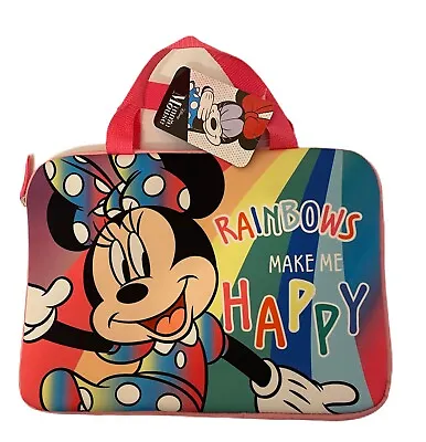 Nwt Disney Minnie Mouse Rainbows Make Me Happy Girls Tech Laptop Bag • $15.99